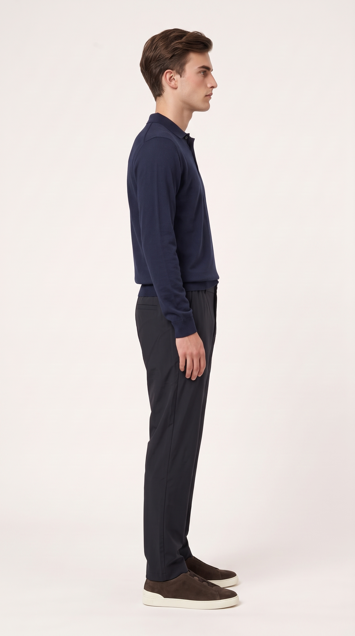 MERINO WOOLBLEND POLO | NAVY