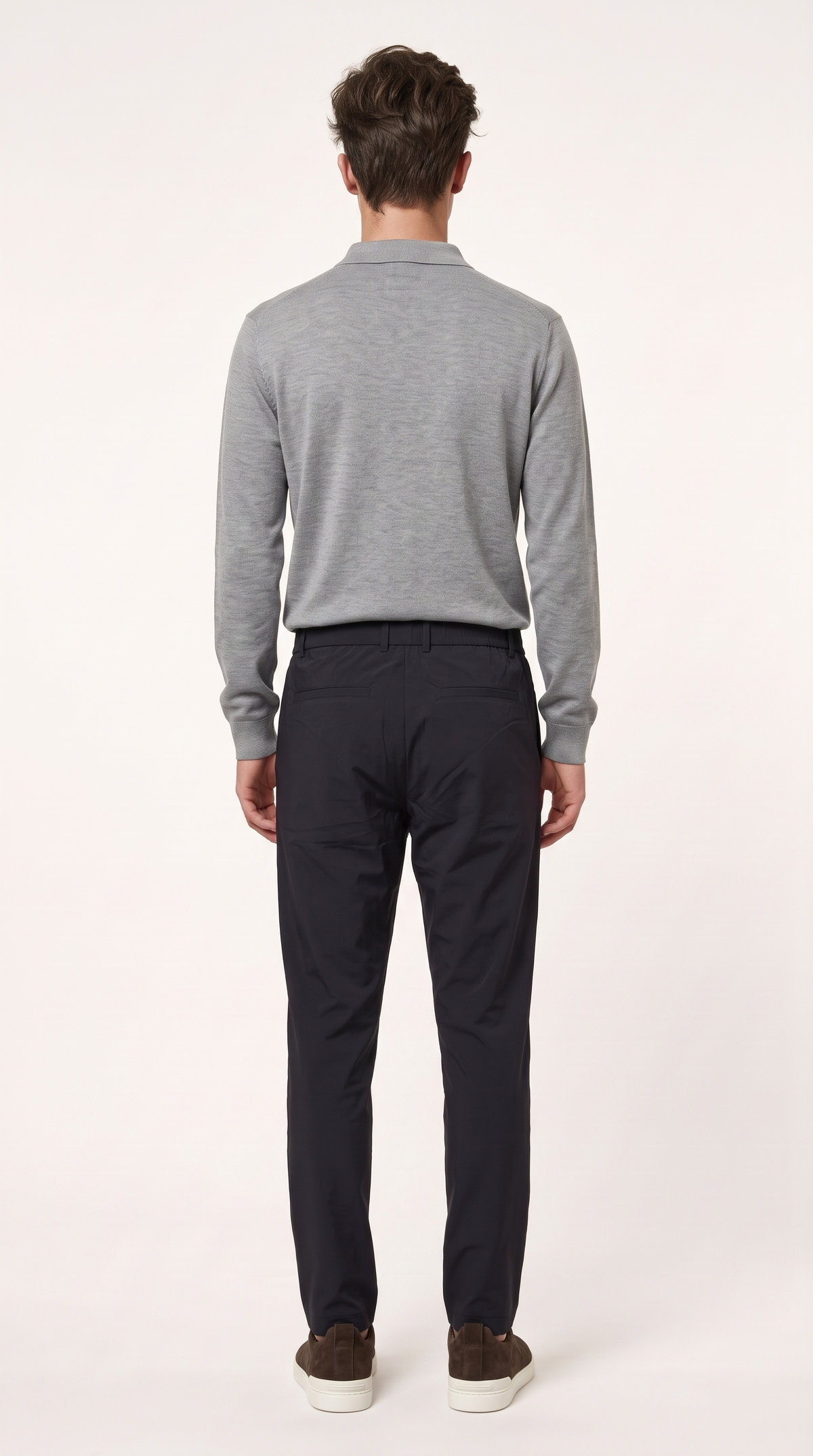 MERINO WOOLBLEND POLO | GREY