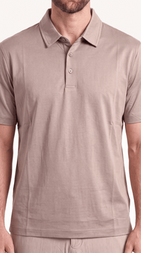 INTERLOCK SUPIMA POLO | DUNKELBEIGE